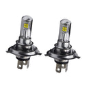2pcs White 6000K H4 Universal Car Headlight Fog Lamp LED Bulb Replacement