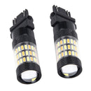 2 Pieces 3157 60LED Blub Daytime Running Lights Fog Lamp DRL Amber+White 6500K
