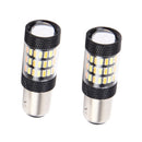 2 Pieces BAY15D 1157 6500K Amber+White 60LED Car Turn Signal Brake Backup Lights