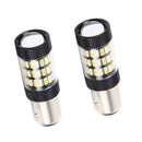 2 Pieces BAY15D 1157 6500K Amber+White 60LED Car Turn Signal Brake Backup Lights