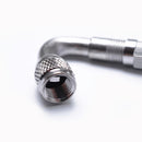 Car Motorcycle Chrome Plated Brass Wheel Tire Valve Extension Adaptor 45 Degree