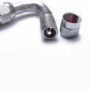 Car Motorcycle Chrome Plated Brass Wheel Tire Valve Extension Adaptor 45 Degree