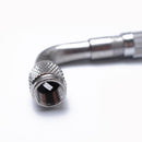 Cars Motorcycles Chrome Plated Brass Tyre Valve Extension Adaptor 90 Degree