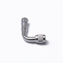 Cars Motorcycles Chrome Plated Brass Tyre Valve Extension Adaptor 90 Degree
