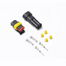 2 Sets 2 Pin Sealed Waterproof Electrical Wire Connector Plug Terminal