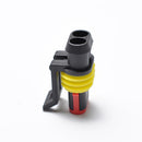 2 Sets 2 Pin Sealed Waterproof Electrical Wire Connector Plug Terminal