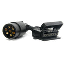 Replacement 7Pin Round to 7Pin Flat Trailer Plug Socket Connector for Caravan Boat Truck