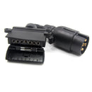 Replacement 7Pin Round to 7Pin Flat Trailer Plug Socket Connector for Caravan Boat Truck