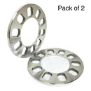 2 Pieces Aluminium 5-Hole Wheel Hub Spacer 8mm Thickness for Car Vehicles