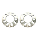 2 Pieces Aluminium 5-Hole Wheel Hub Spacer 8mm Thickness for Car Vehicles