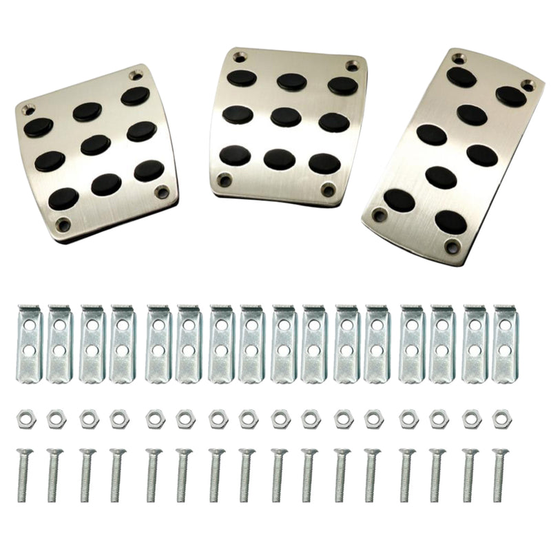 1 Set of 3 Pieces Non-Slip Manual Car Truck Brake Pedal Clutch Accelerator Pads