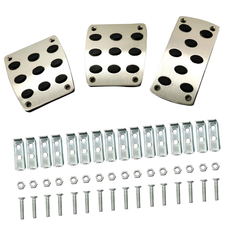 1 Set of 3 Pieces Non-Slip Manual Car Truck Brake Pedal Clutch Accelerator Pads