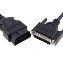 16 Pin OBDII OBD2 to DB 25 Pin Extension Diagnostic Cable Adapter Cord 100cm