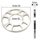 2 Pieces 5MM 4 Hole Car Vehicle Universal Aluminium Alloy Wheel Hub Spacers