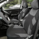 13pcs Car Interior Seat Headrest Cover Set Protector Mat Shield Gray & Black