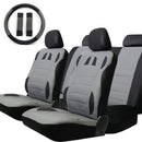 13 Pieces Universal Car Seat Backrest Headrest Cover Protector Grey Black