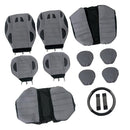 13 Pieces Universal Car Seat Backrest Headrest Cover Protector Grey Black