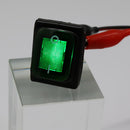 Green 4 Pin On-Off DPST Rocker Toggle Switch Push Button Car Boat Marine