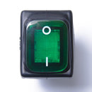 Green 4 Pin On-Off DPST Rocker Toggle Switch Push Button Car Boat Marine