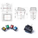 Yellow 4 Pin 2 Position Rocker Toggle Switch for Car Truck Boat Motorhome