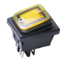 Yellow 4 Pin 2 Position Rocker Toggle Switch for Car Truck Boat Motorhome
