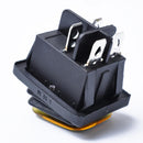 Yellow 4 Pin 2 Position Rocker Toggle Switch for Car Truck Boat Motorhome