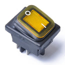 Yellow 4 Pin 2 Position Rocker Toggle Switch for Car Truck Boat Motorhome