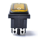 Yellow 4 Pin 2 Position Rocker Toggle Switch for Car Truck Boat Motorhome