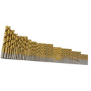 99 Pieces 1.5mm - 10mm HSS Titanium Shank Drill Bits Set For Wood Plastic