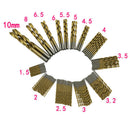 99 Pieces 1.5mm - 10mm HSS Titanium Shank Drill Bits Set For Wood Plastic