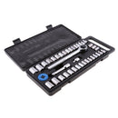40 Pieces SAE & Metric Sockets Set Ratchet Hand Tools Kit Adapter & Case