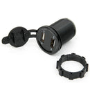 Waterproof Car Boat 3.1A Dual USB Charger Sockets with Red LED Voltmeter Panel