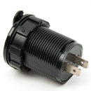 Waterproof Car Boat 3.1A Dual USB Charger Sockets with Red LED Voltmeter Panel