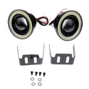 Universal Car 3.5'' Angel Eye Halo Ring LED COB Fog Driving Light Lamp White