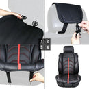 Front Single PU Seat Headrest Cushion Set Protector Mat Breathable Universal