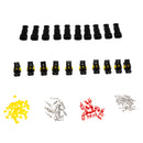 Car Waterproof Electrical Connector Plug, 10 Kit 2 Pin Way Waterproof Connector Super Seal Terminal Sockets AC/DC