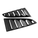 Pair Car Side Window Louver Cover 1/4 Scoop For Ford Mustang 2015-2017 Black