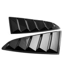 Pair Car Side Window Louver Cover 1/4 Scoop For Ford Mustang 2015-2017 Black