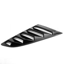 Pair Car Side Window Louver Cover 1/4 Scoop For Ford Mustang 2015-2017 Black