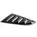 Pair Car Side Window Louver Cover 1/4 Scoop For Ford Mustang 2015-2017 Black