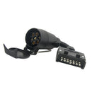 Car Trailer Plug Truck Light Connector 7 Way Round to 7 Pin Flat Male Adapter