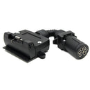 7 Way Round to Flat Female Socket Trailer Boat Truck RV Light Connector