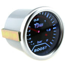 52mm 12V Silver Surface Blue LED Car SUV Pointer Turbo Boost Gauge Meter Bar