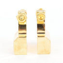 1 Pair 2 4 8 Gauge AWG Car Battery Terminal Positive & Negative Gold Plated