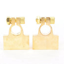 1 Pair 2 4 8 Gauge AWG Car Battery Terminal Positive & Negative Gold Plated