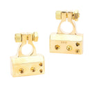 1 Pair 2 4 8 Gauge AWG Car Battery Terminal Positive & Negative Gold Plated