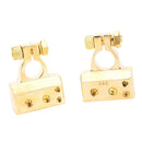 1 Pair 2 4 8 Gauge AWG Car Battery Terminal Positive & Negative Gold Plated