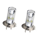 2x H7 100W 1200LM 6000K White Fog Driving Light Lamps Bulbs Conversion Kit