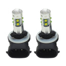 2x 50W 881 893 6000K Cool White High Power LED DRL Fog Driving Lights Bulbs