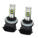 2x 50W 881 893 6000K Cool White High Power LED DRL Fog Driving Lights Bulbs
